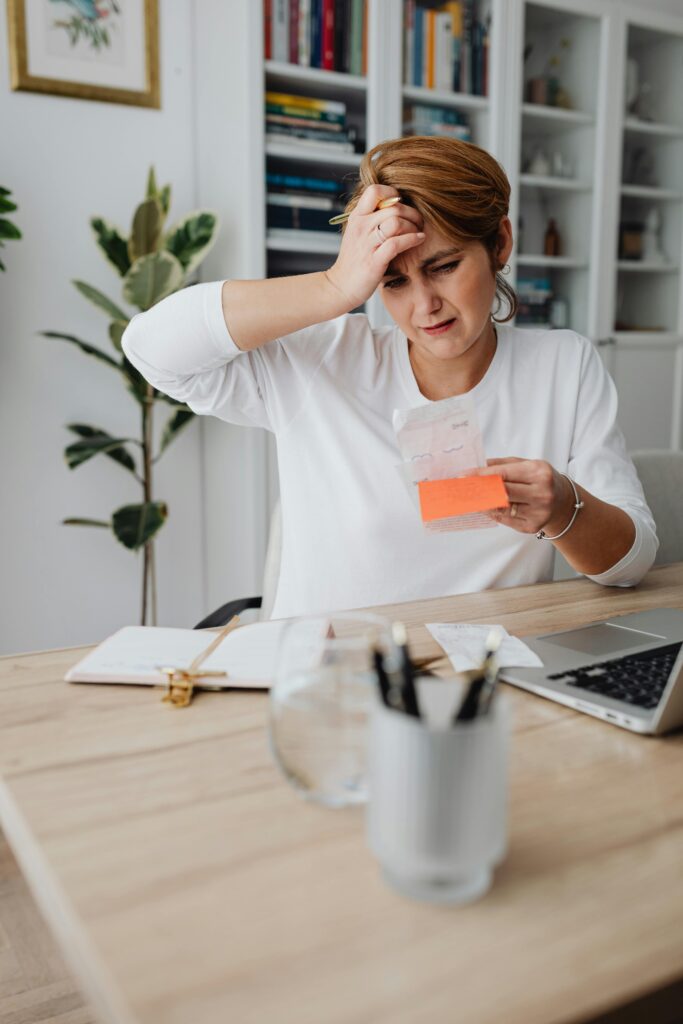 Woman looking frustrated